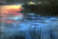 Reeds and Reflections at Sunset