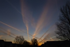 Contrails at Sunrise