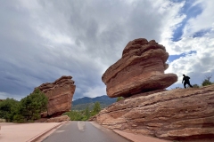 Man and Balanced Rock